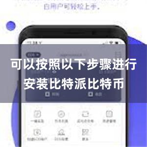 可以按照以下步骤进行安装比特派比特币