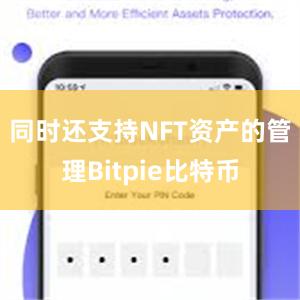 同时还支持NFT资产的管理Bitpie比特币